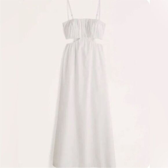 Abercrombie and Fitch cut out Elegant White Maxi Dress - Picture 4 of 9